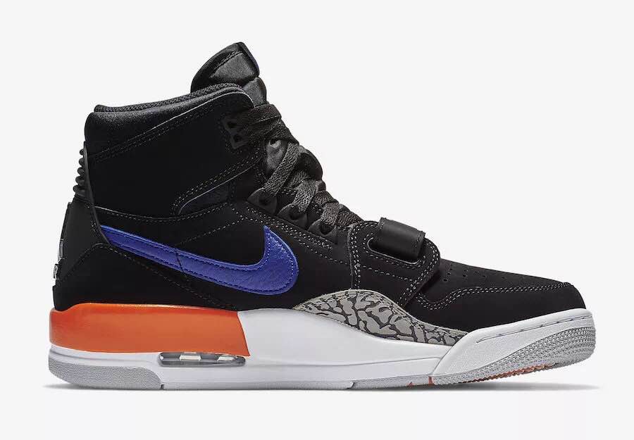 Air Jordan Legacy 312 NRG Black Cement Blue Orange Shoes - Click Image to Close